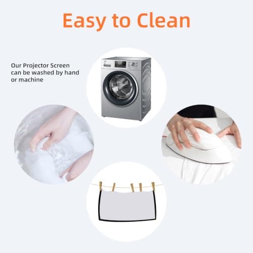 AODIOU Portable 60" Projector Screen, 16:9, Wrinkle-Free, Lightweight, Aluminum & Polyester, Manual, Floor & Table Mount — view 4