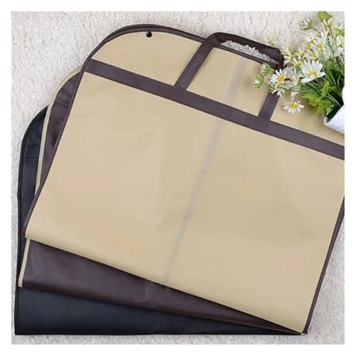 Suit Cover Travel Carrier Bag With Handles 3pcs Suit Cover Portable Travel Business Folding Hanging Garment Bag for Home Household Clothes Protector Case Breathable Suit Protector Carrier(Yellow) — view 5
