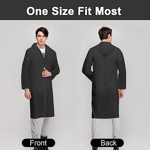 Vicloon Portable Raincoat, 2 Pack Rain Poncho Adult Waterproof with Hoods and Sleeves, Reusable Rain Resistant Poncho for Camping, Emergency Situations, Travel — view 6