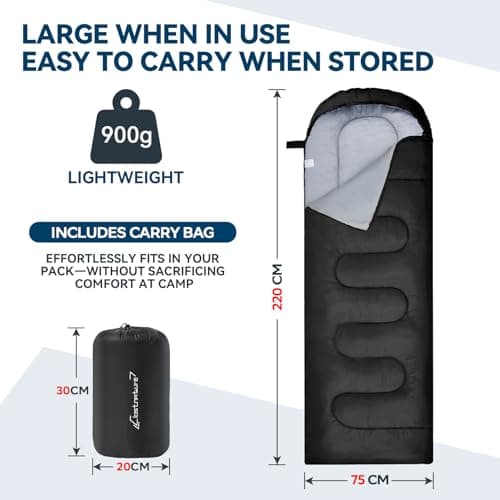 Clostnature Sleeping Bag for Adults and Kids, Lightweight Sleeping Bags — view 2