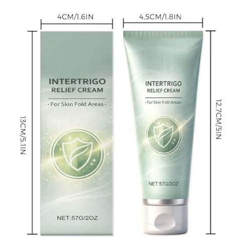 Intertrigo Cream & Chafing Cream, Gentle Moisturizing Body Lotion with Arginine & Zinc Oxide, 57g Travel-Size for Dry Skin, Boxed undercare Relief Chafing — view 3