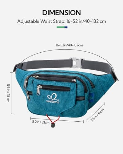 Waterfly Bum Bag Large Waist Fanny Pack with Multi-Pockets for Men Women — view 2