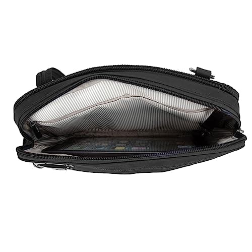 Travelon Women's Anti-theft Tailored East/West Organizer Chrossbody, Onyx, One Size, Anti-theft Tailored East/West Organizer Chrossbody — view 4