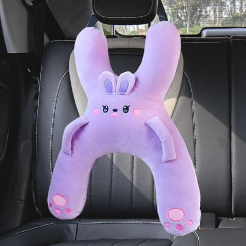 Frhwye Car Travel Pillow for Kids Ergonomic Breathable Rest Pad H Shaped — view 6