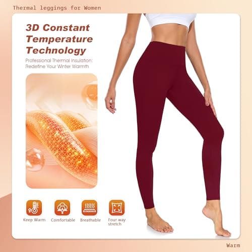 Thermal Leggings Women Fleece Lined Tights Yoga Pants Winter Warm Leggins — view 4