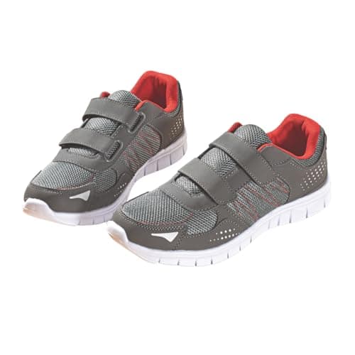 Coopers of Stortford - Ladies Velcro Trainers, Lightweight Walking Shoes with Touch-Fasten Straps - Cushioned Sole for Comfort (Grey, UK Footwear Size System, Adult, Women, Numeric, Medium, 7)