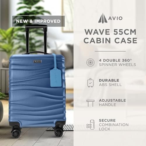 Avio Suitcase Cabin Luggage 55x40x20 | Lightweight Hard Shell Carry-On — view 2