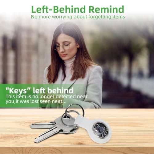 2 Pack Air Tracker Tags with Light, Key Tag Luggage Tracker Compatible with Apple Find My App (iOS Only), Item Finder for Wallets, Backpack, Suitcases, 2 Replaceable Batteries — view 5