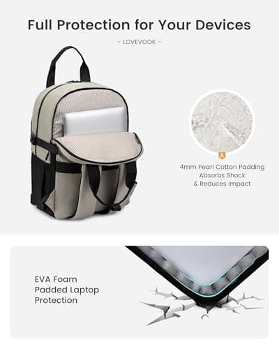 LOVEVOOK Backpack Womens, School Bag for Girls, 15.6 Inch Laptop Backpacks — view 4