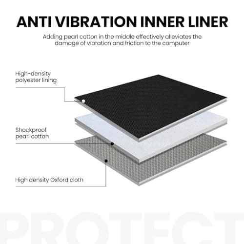 Silver Fish Scale Print 14in Laptop Case With Thick Pearl Cotton Padding For Daily Travel, Business Trips, And Commuting, Black, One Size — view 5