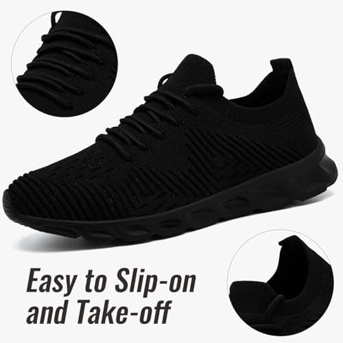 VLHGCG Trainers Mens Womens Running Shoes Black Sneakers Size UK 5.5 — view 6