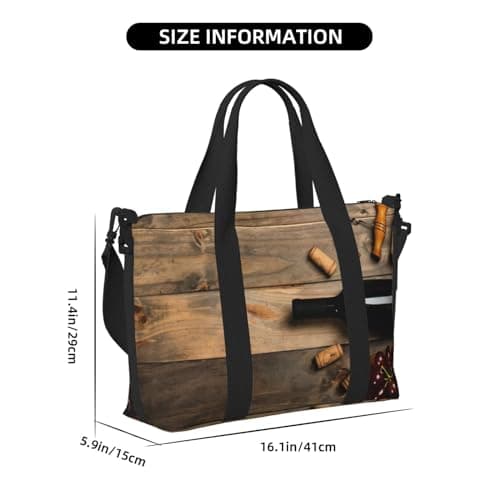 Wine Bottle Corks Grapes Travel Duffel Bag,Sports Gym Yoga Duffel Bag Weekender Overnight Totes Bag Compartment — view 2
