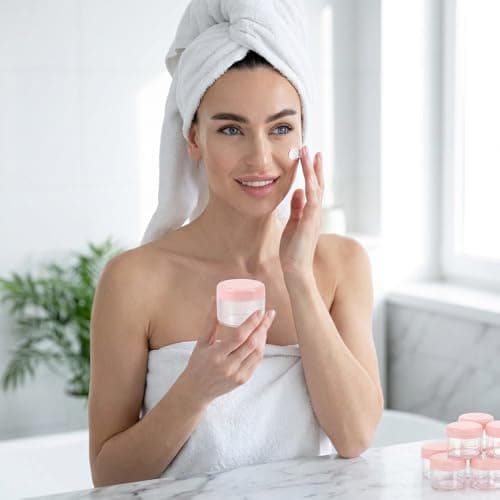 6 Pcs 10g Cosmetic Jars, Travel Pots Refillable Clear Plastic Jars with Screw Lids, Small Containers with Lids for Cream, Lotion, Balm, Makeup & Skincare Storage — view 6