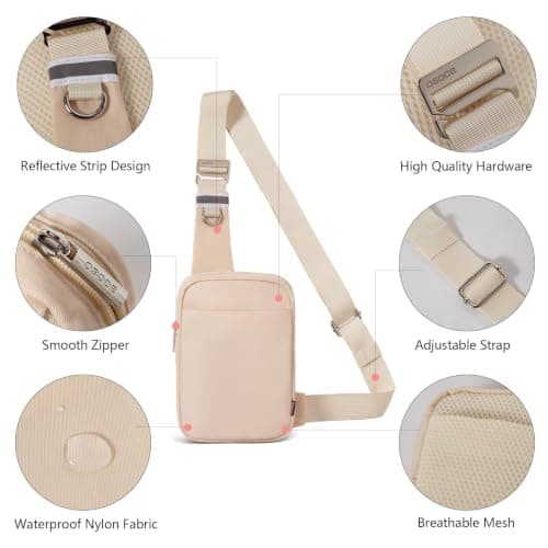 OSOCE Small Sling Bag RFID Blocking Anti-theft Crossbody Shoulder Bag — view 5