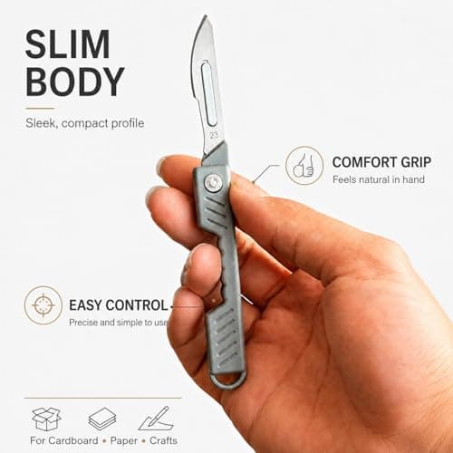 VBK Mini Folding Scalpel, Multitool EDC Pocket Tool with 10 Replaceable, Box Opener Craft Tool for Daily Use DIY, Everyday Carry Pocket Knife for Outdoor Camping Hiking Unpacking — view 3