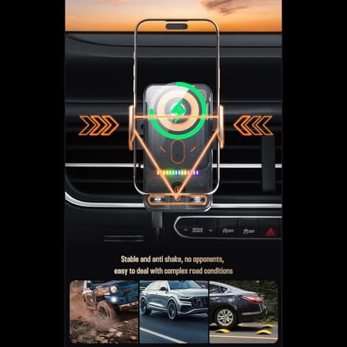 Wireless Phone Charger for Car 15W Fast Charging Automobile Bracket — view 4
