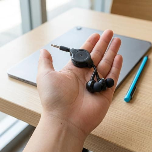 PRETYZOOM 2pcs 2pcs Retractable Wired Earphones with 3.5mm Jack for Travel — view 6