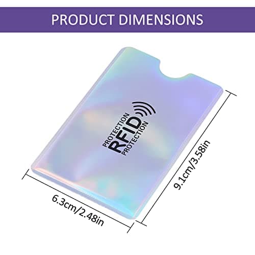 Molain Colorful RFID Card Holder, 9 Pieces RFID Blocking Sleeves Credit Card Sleeves Set RFID Identity Card Protector for Women Men — view 3
