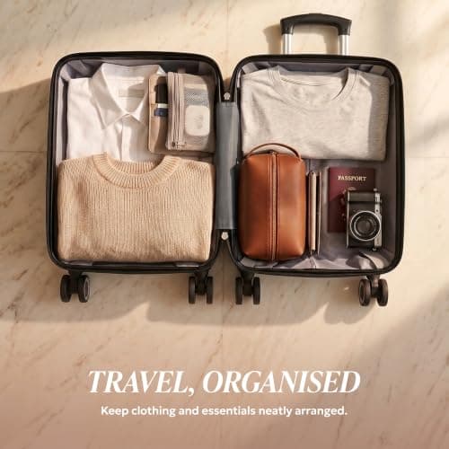 LUGG Jetset 15" Lightweight Cabin Suitcase - EasyJet Underseat Carry On Luggage, ABS Hard Shell, Scratch-Resistant Finish, Secure Lock, Smooth 360° Spinner Wheels (45x33x20cm) — view 6