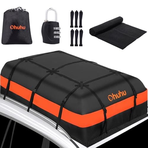 Ohuhu Car Roof Bag, 21 cu ft/ 595 L Roof Box for Car with/without Roof Rack