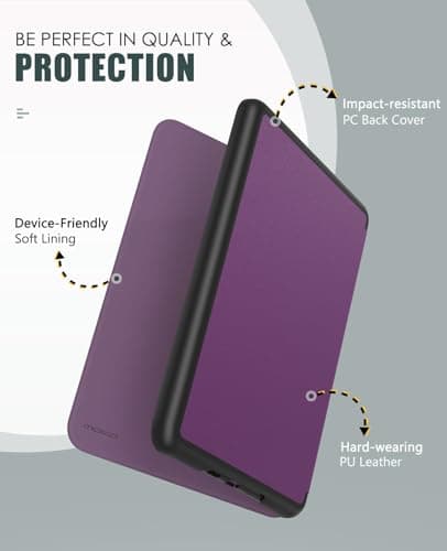 MoKo Case for 7" Kindle Paperwhite 12th Gen&Colorsoft 2024,Viola Intenso — view 3