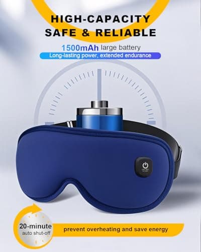 COMOIL Cordless Heated Eye Mask, Rechargeable Warm Compress for Dry Eyes — view 2
