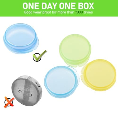 ElevateTech Small Pill Box, 3 Pack Daily Pill Case Mini Pill Organizer Travel Pill Container Medicines Storage Box(Blue, Green, Orange) — view 6