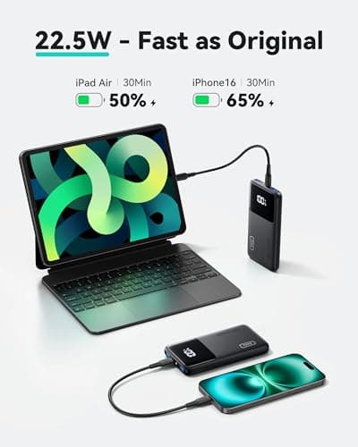 INIU Power Bank, 10000mAh 22.5W PD3.0 QC4.0 Fast Charging Portable Charger — view 2