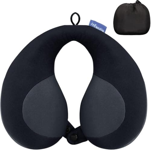 INFANZIA Kids Travel Pillow, Chin Support for Car Seat & Plane, Black