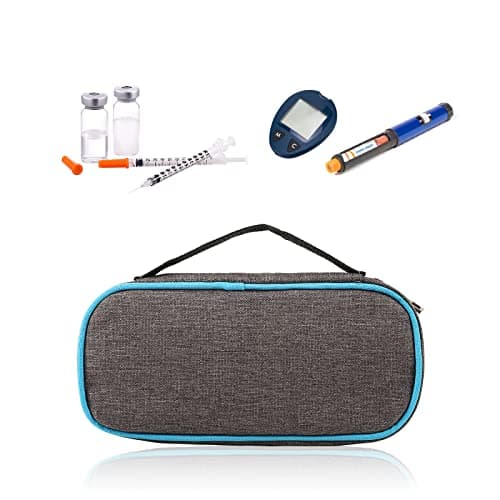 ALNKDH Insulin Cooler Travel Case, Portable Medical Travel Cooler Case Pack, Diabetic Medical Bag for Insulin Pen and Insulin Medicine Cool Storage with 2 Cooling Ice Packs — view 4