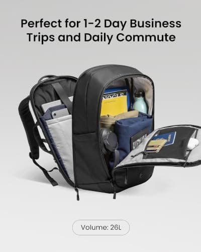 tomtoc Laptop Backpack 26L, Large Work Bag Fits 15.6-16 Inch Laptop — view 3