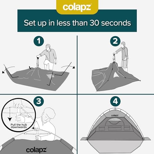 Colapz Pop Up Beach Tent SPF50+ Sun Shelter for 3 People — view 6