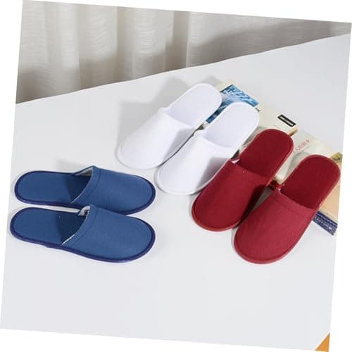 Disposable Loop Fabric Slippers, 1 Pair, White Hotel Indoor Slippers — view 2