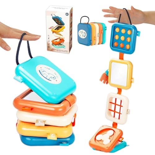 Felly Baby Travel Busy Board for Toddler 1+ Years, 8 in 1 Montessori Activity Cube Toy, Fine Motor Skill, Sensory Developmental Fidget Toys, Birthday for Boys Girls — view 4