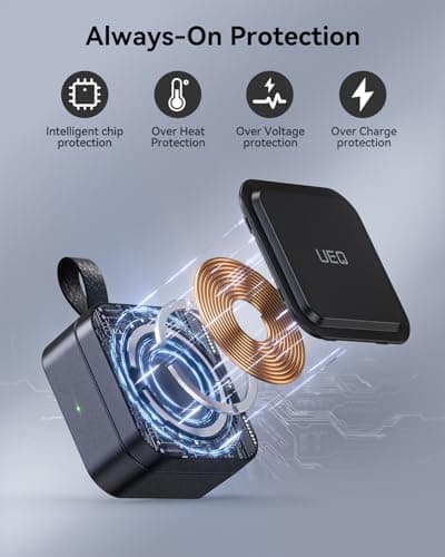 UEQ 3 in 1 Wireless Charging Station for Apple Devices,Compatible with MagSafe,Foldable Fast Travel Magnetic Wireless Charger for iPhone 17 Air 16 15 14 13 12,for Apple Watch and Earbuds — view 6