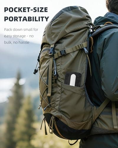 2 Pcs Backpack Waterproof Rain Cover 26-40L, Reinforced Polyester Fiber — view 4
