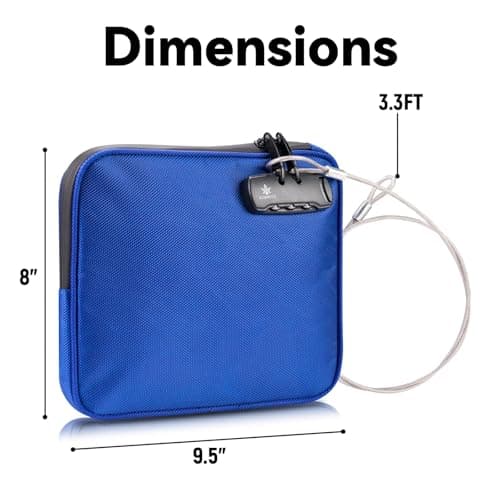 KOSMCCO Beach Locking Bag, 9x7.5 Inch Portable Safe for Phone, Wallet, Keys | Anti-Theft Locking Travel Pouch for Pool, Vacation (Blue) — view 6