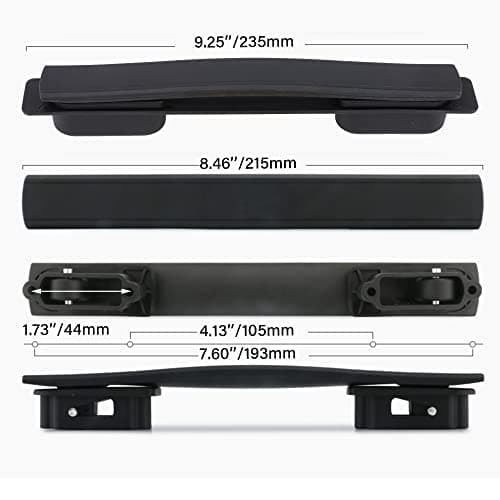 Mxfans Black Plastic Suitcase Luggage Handle Replacement Flexible Handle 21.5cm with B113 Screw — view 4