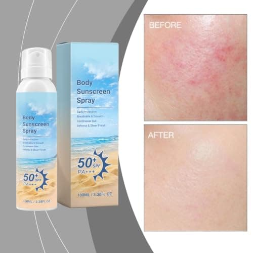 Reef Safe Sunscreen Spray,SPF 50+ Water Resistant Mineral Sunscreen Spray for Face Body, Lightweight Broad Spectrum UVA/UVB Protection, No White Cast — view 6