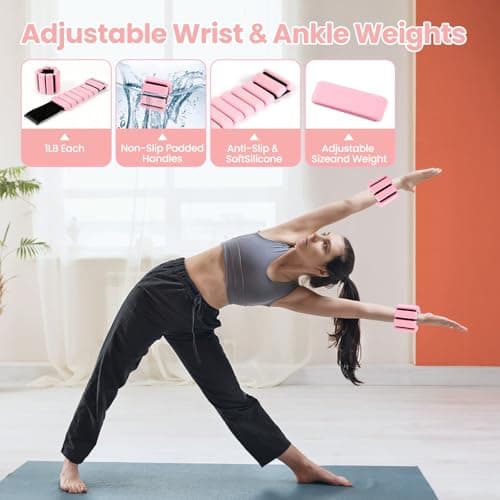 Pilates Workout Kit for Women，20PCS Pilates kit for Home Workouts with 12“Pilates Ring and Ball，Resistance Bands, Ankle Weights, Sliders & Grip Socks Accessories for Starter Home, Office & Travel — view 6