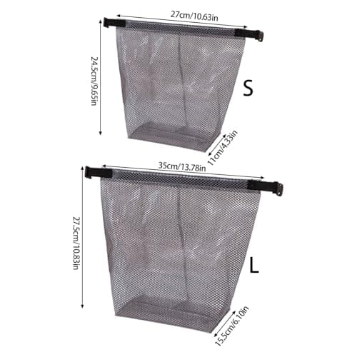 DSLKGWE Double Compartment Storage Bags for Travel Swimwears, Gray — view 3