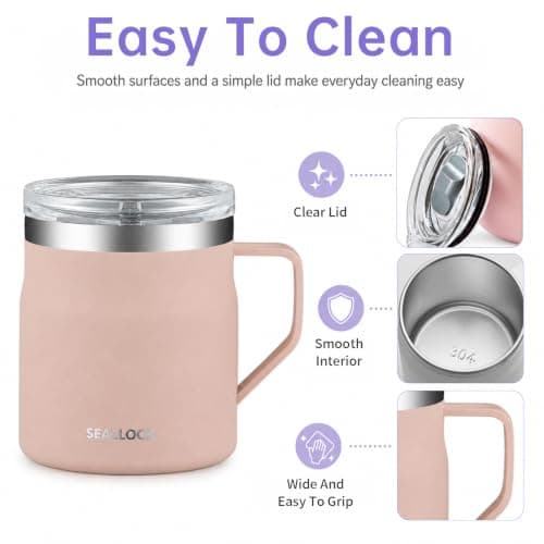 Insulated Coffee Mug & Stainless Steel Tumbler -Travel Mug with Lid — view 4