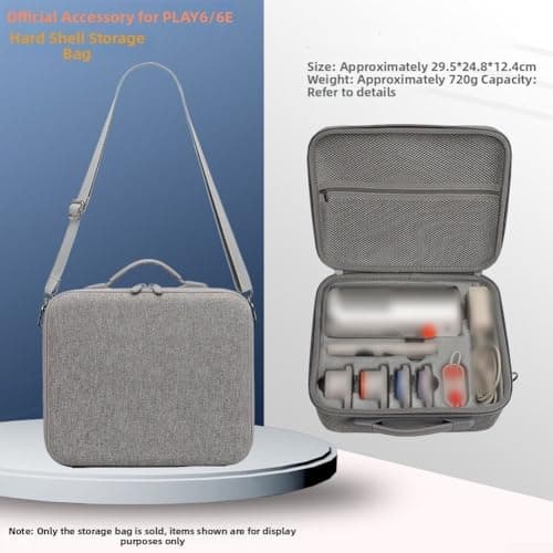 Lapiglo Protective Carrying Case for PLAY 6 PLAY 6E Projectors, ABS Impact-Resistant Shell Padded EVA Cork Interior Adjustable Shoulder Strap Compact Travel Portable Gray(Gray) — view 2