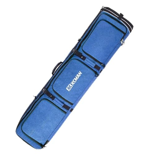 XCMAN Padded Snowboard Bag with Wheels,Adjustable Length 63-75In,Padded Bag for Air Traveling,Loading Capacity 100L… (Navy Blue)