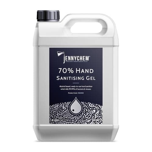 5L Hand Sanitising Gel – 70% Alcohol – Antibacterial Hand Gel Refill for Dispensers – Fast Drying, No Water Required – Hospital Grade Formula for Offices, Workplaces, Schools, Homes