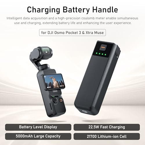 Founist Osmo Pocket 4 Battery Handle for DJI Osmo Pocket 4 Accessories — view 5