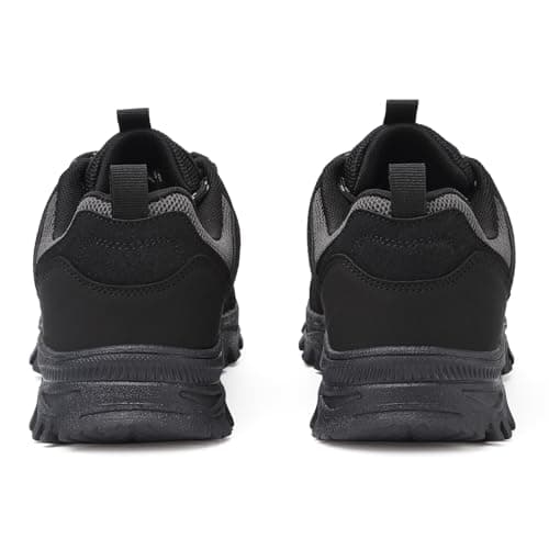 HaloTeam Trekking Shoes Mens Outdoor Travelling Walking Shoes Non-Slip Lace-up Hiking Boots,Black,6 UK — view 5