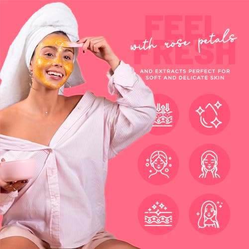 BRÜUN Peel-Off Egyptian Rose Jelly Mask for Face Care – A 23 fl oz Rubber Mask Jar for 30 to 35 Treatments – A Skin Care Moisturizing Gel Mask of Spa Set for Men, Women and Adults — view 3