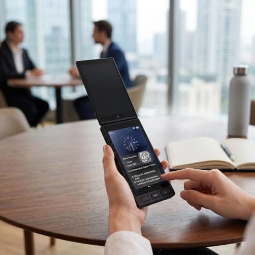 Tangxi AI Translator Device, Foldable 150 Languages Real Time for Business Travel — view 6
