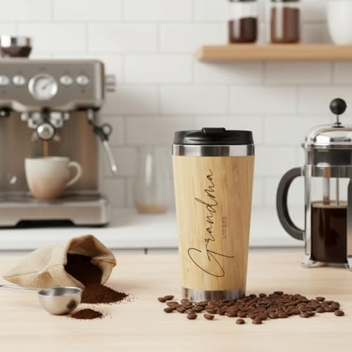 ukgiftstoreonline Personalised Engraved Insulated Grandma Travel Mug, 420ml Capacity Gift for Birthday Christmas or Mothers Day — view 3